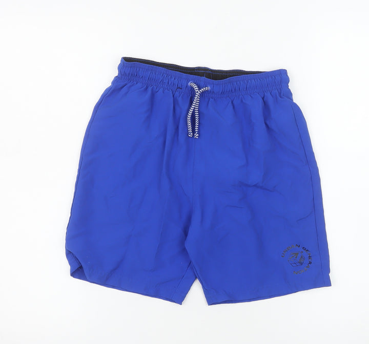 F&F Boys Blue Athletic Swim Shorts 11-12 Years Quick Dry Polyester