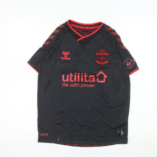 Hummel Boys Black Southampton FC Football Jersey Shirt 14 Years
