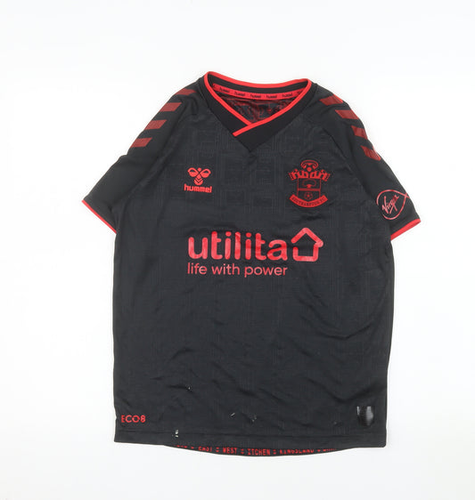 Hummel Boys Black Southampton FC Football Jersey Shirt 14 Years