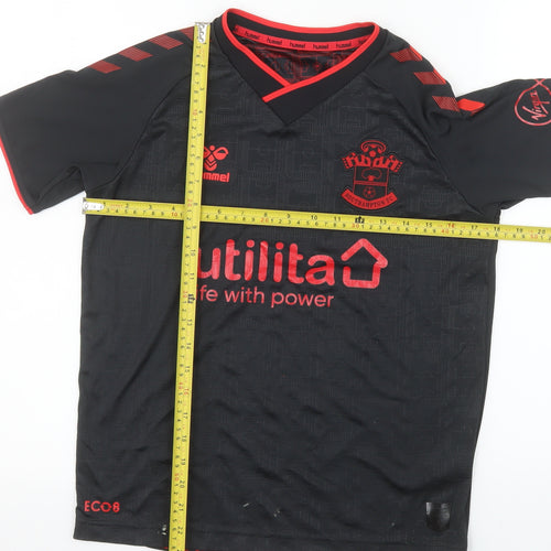 Hummel Boys Black Southampton FC Football Jersey Shirt 14 Years