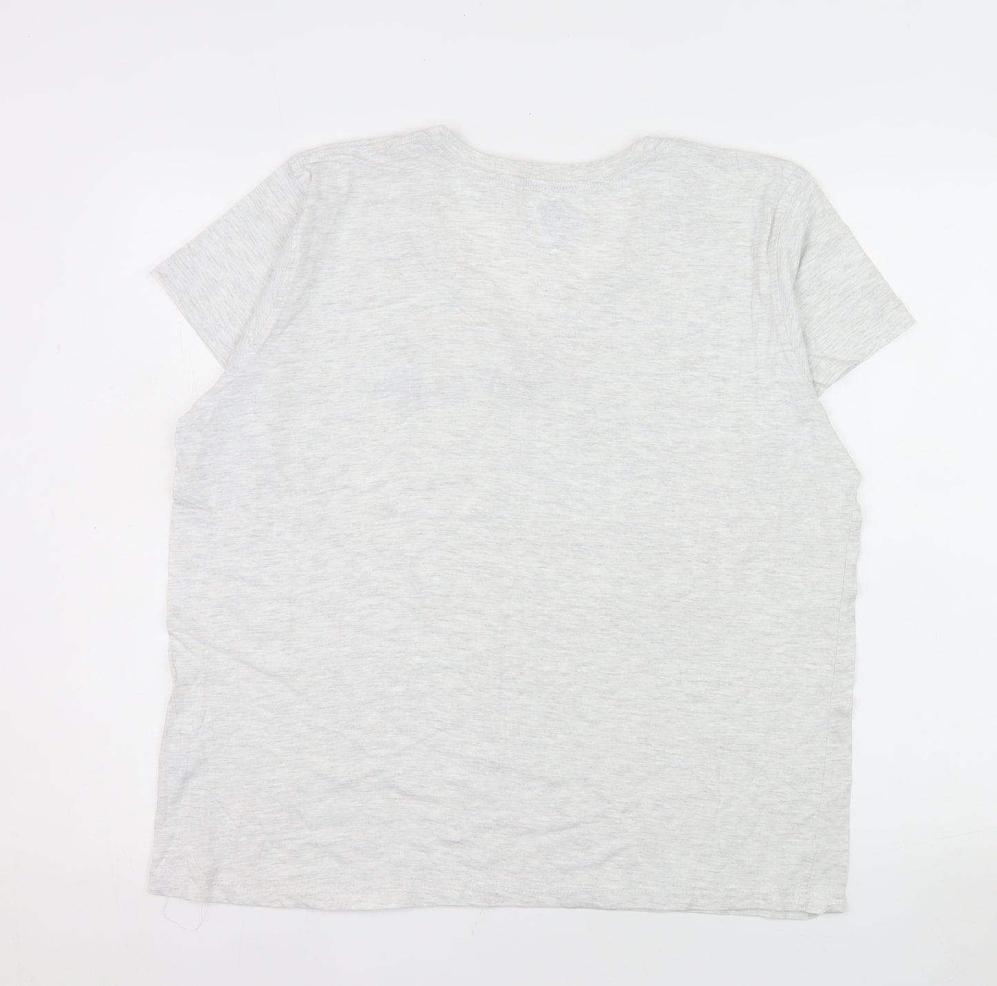 Cuffy's Women's Grey Relaxed Fit V-Neck Cape Cod Cotton T-Shirt Size L