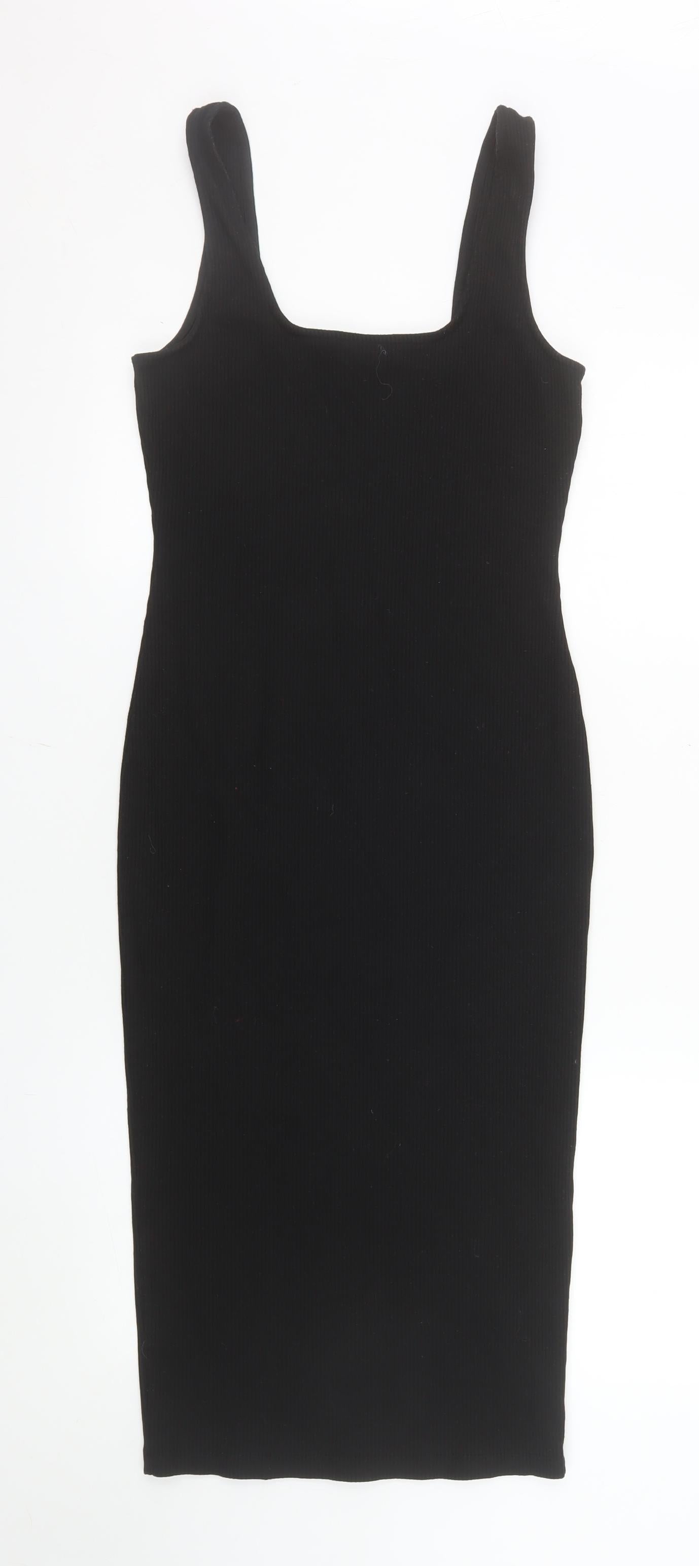 F&F Women Black Size 10 Bodycon Midi Sleeveless Dress