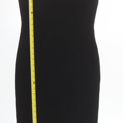 F&F Women Black Size 10 Bodycon Midi Sleeveless Dress