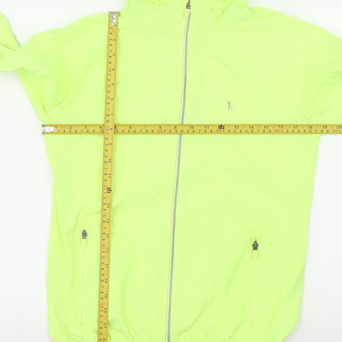 Atmosphere Women’s Yellow Hooded Windbreaker Jacket Size 10