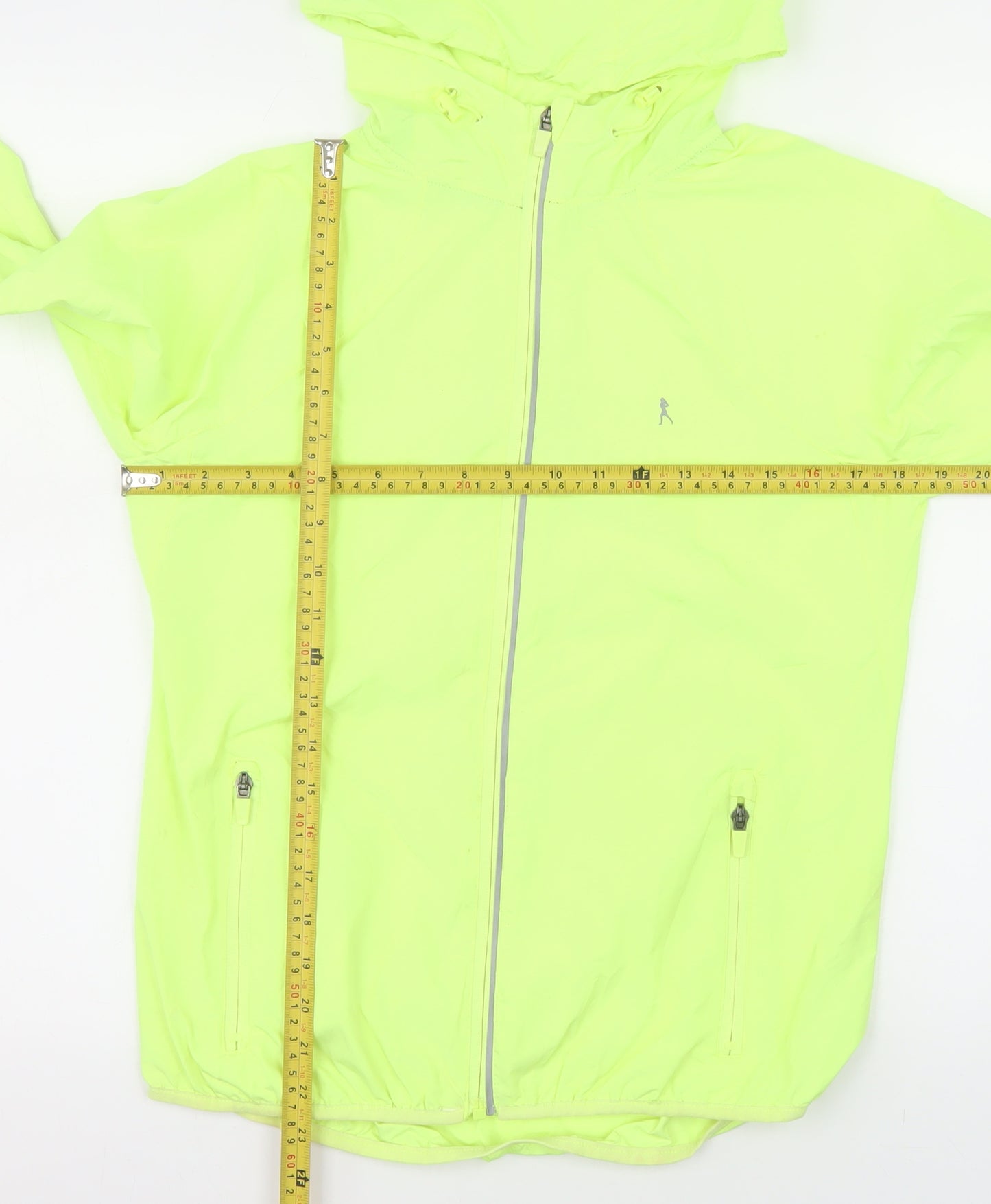 Atmosphere Women’s Yellow Hooded Windbreaker Jacket Size 10