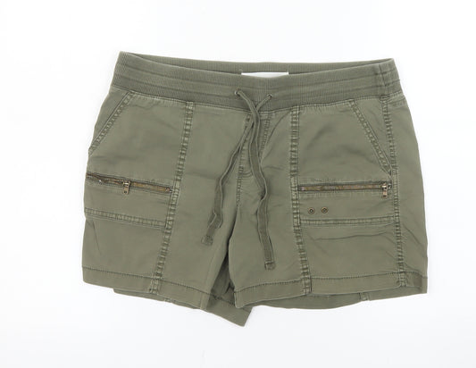 Sonoma Women’s Green Cargo Shorts Size 12 Cotton Stretch Drawstring