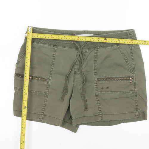 Sonoma Women’s Green Cargo Shorts Size 12 Cotton Stretch Drawstring