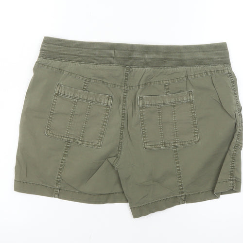 Sonoma Women’s Green Cargo Shorts Size 12 Cotton Stretch Drawstring