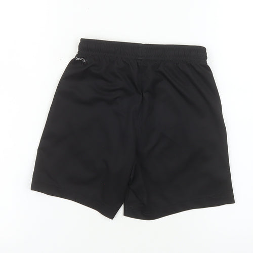 Puma Boys Black Orange Athletic Sports Shorts 9-10 Years