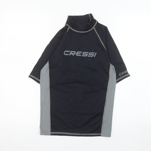 Cressi Men's Black & Grey XS Rash Guard UV 50+ Swim Top