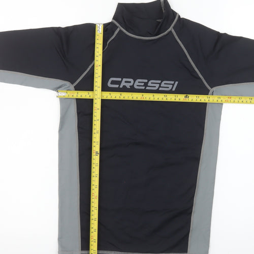 Cressi Men's Black & Grey XS Rash Guard UV 50+ Swim Top