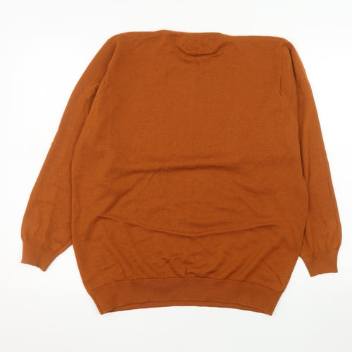 Pringle of Scotland Men's Brown Lambswool Crew Neck Jumper XL