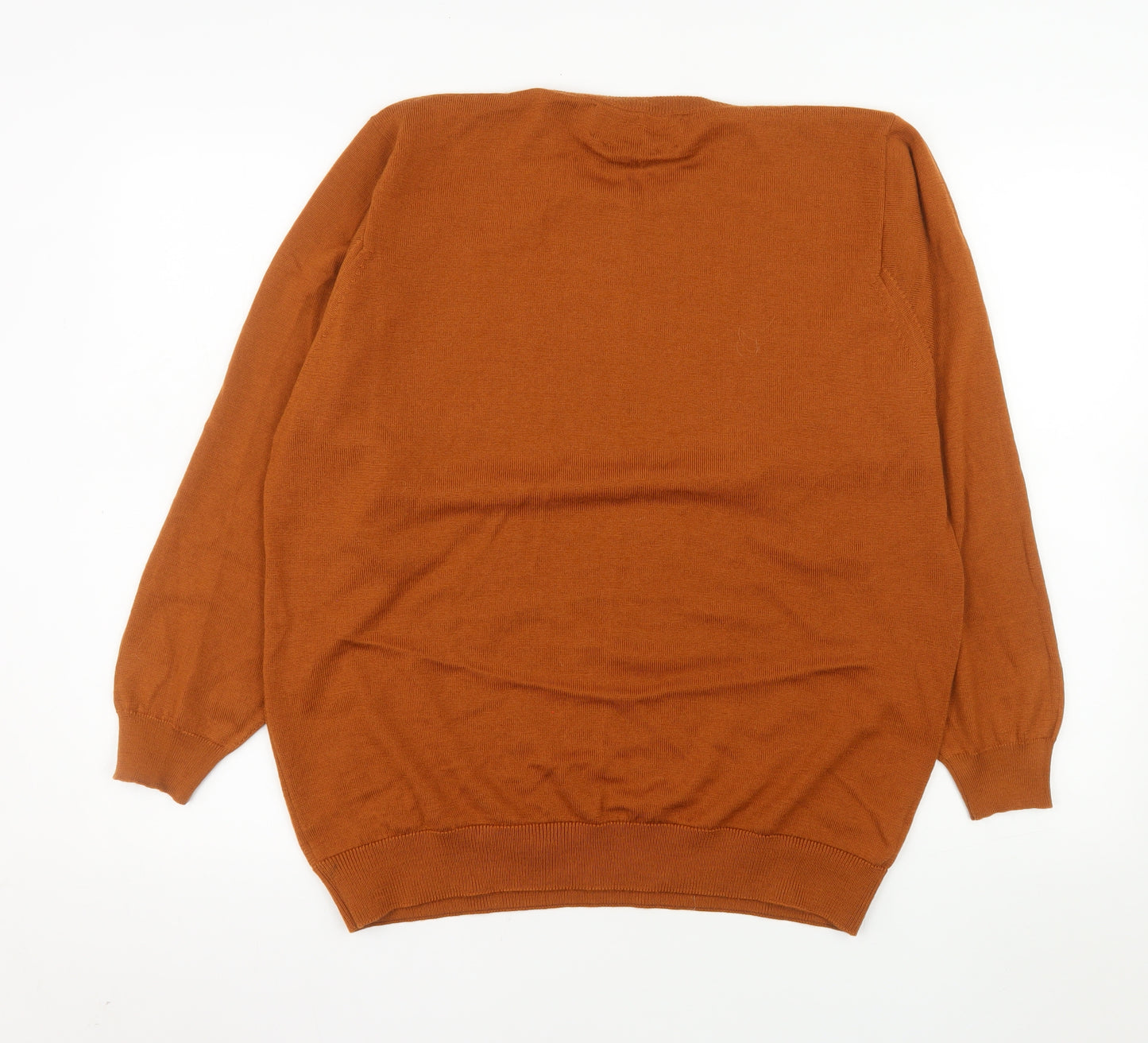 Pringle of Scotland Men's Brown Lambswool Crew Neck Jumper XL