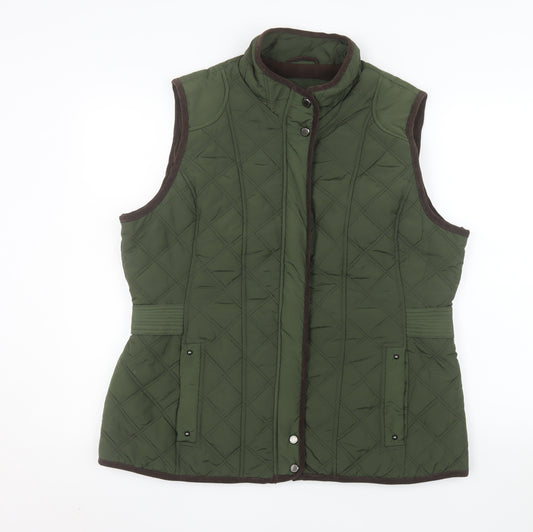 Weatherproof Men’s Green Quilted Waistcoat XL Padded Outdoor Gilet