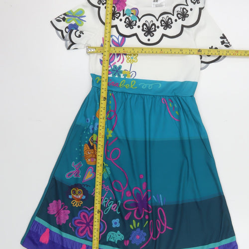 H&M Disney Girls Multicoloured Mirabel Encanto Knee Length Dress 4-6 Years