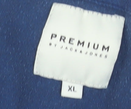 Jack & Jones Men's Blue V-Neck Pullover Jumper XL