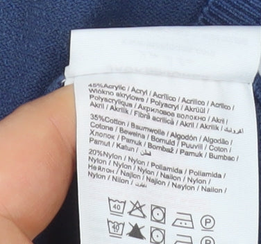 Jack & Jones Men's Blue V-Neck Pullover Jumper XL