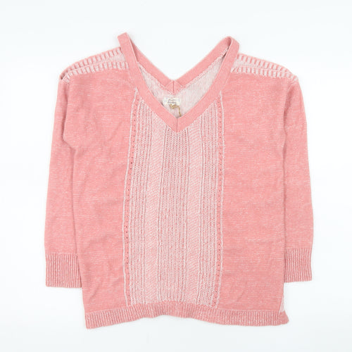 Matalan Women’s Pink V-Neck Knit Jumper Size 12