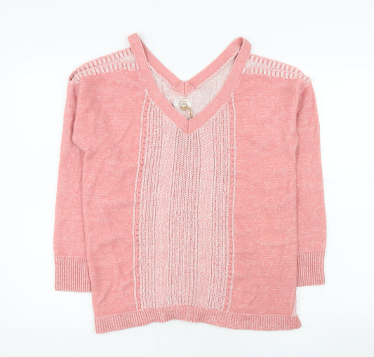 Matalan Women’s Pink V-Neck Knit Jumper Size 12
