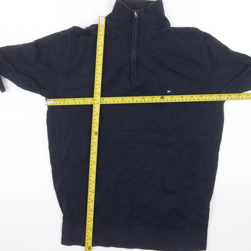 Tommy Hilfiger Men’s Blue 1/2 Zip Cotton Knit Sweatshirt S