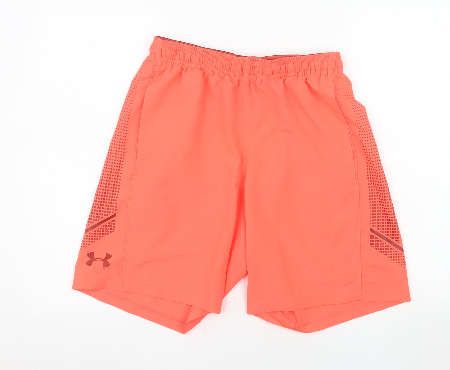 Under Armour Men's Orange HeatGear Athletic Shorts Medium Quick Dry