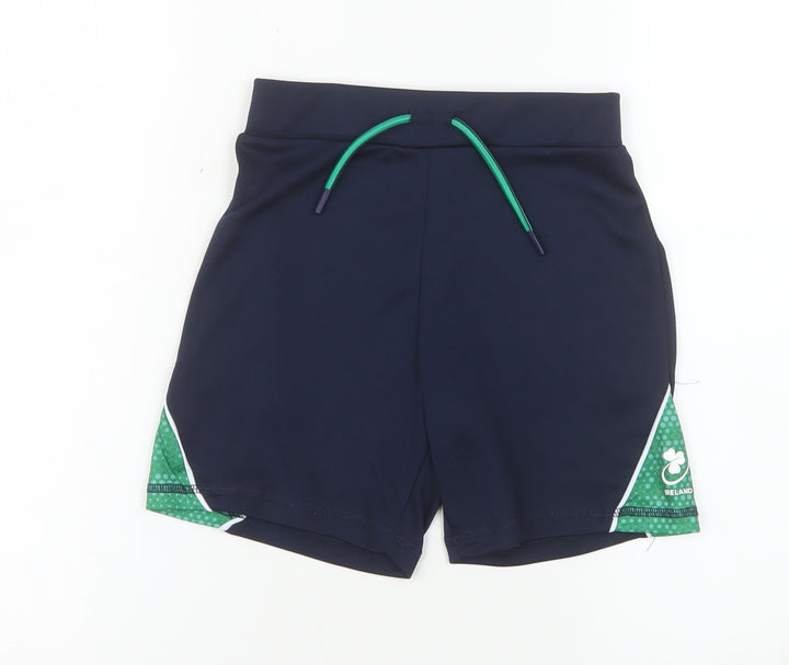Dunnes Stores Boys Navy Blue 7-8 Years Athletic Shorts with Drawstring