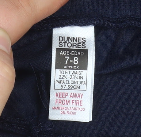Dunnes Stores Boys Navy Blue 7-8 Years Athletic Shorts with Drawstring
