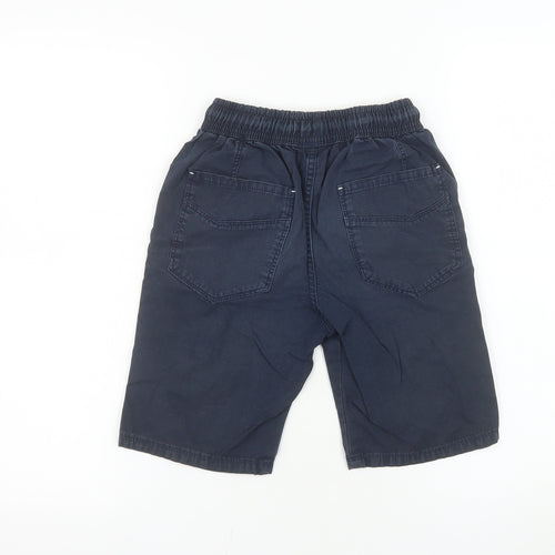 Next Boys Blue Cotton Twill Drawstring Shorts 10 Years Casual Summer Wear