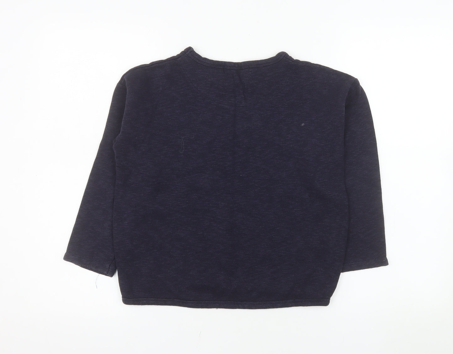 Zara Girls Navy Blue Sequin Love Pullover Sweatshirt Size 9-10 Years