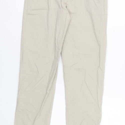 Dunnes Stores Boys Beige Chino Trousers 10-11 Years Cotton Blend