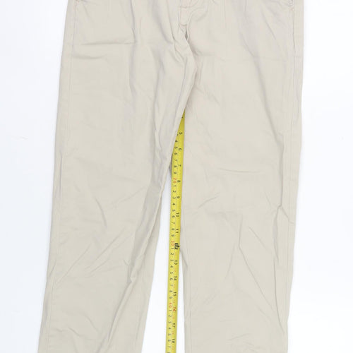 Dunnes Stores Boys Beige Chino Trousers 10-11 Years Cotton Blend