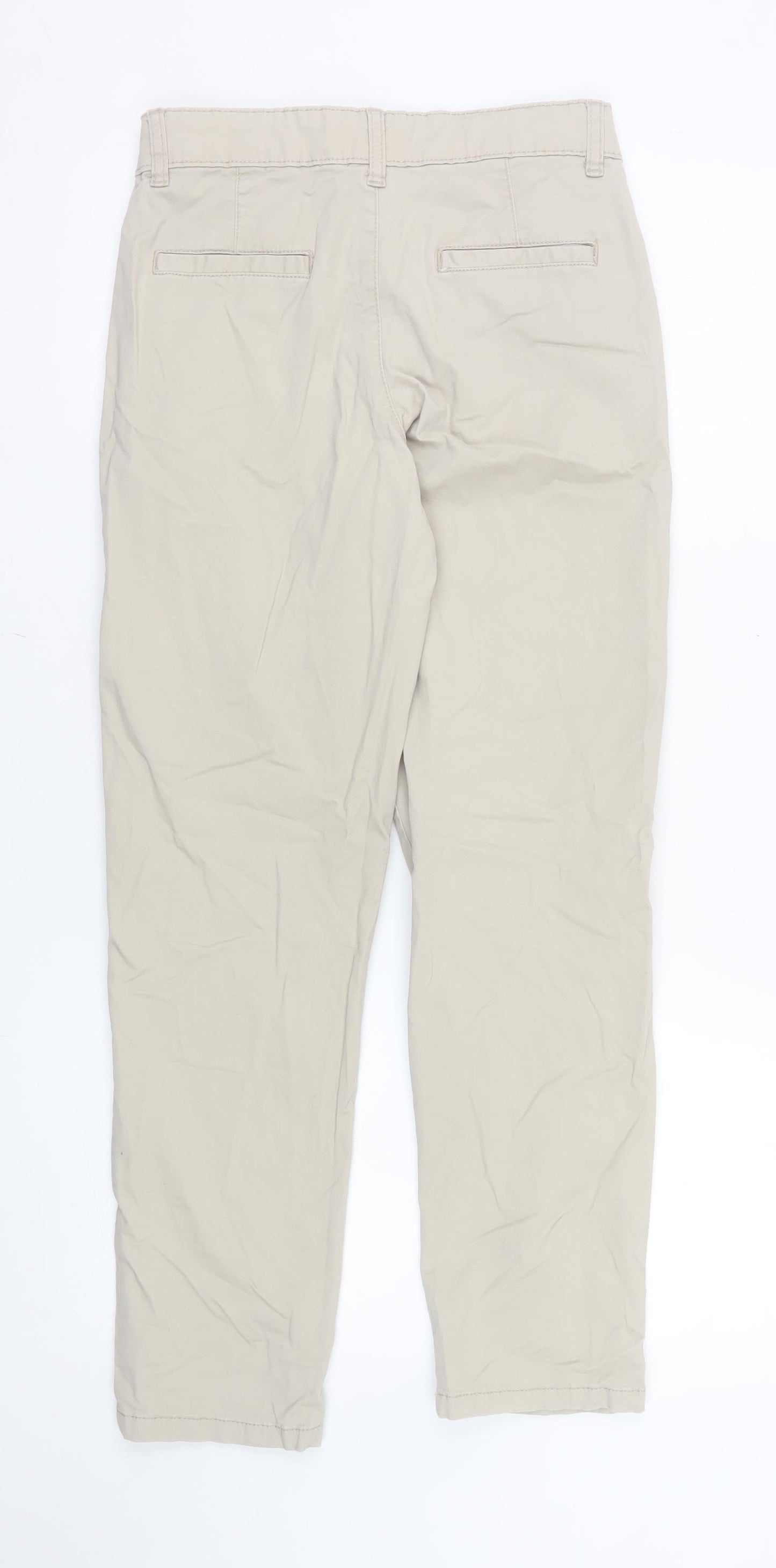 Dunnes Stores Boys Beige Chino Trousers 10-11 Years Cotton Blend
