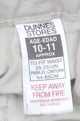 Dunnes Stores Boys Beige Chino Trousers 10-11 Years Cotton Blend