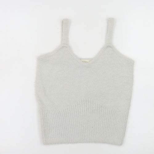 Nicole Miller Women's Grey Knit Camisole Tank Top Size S