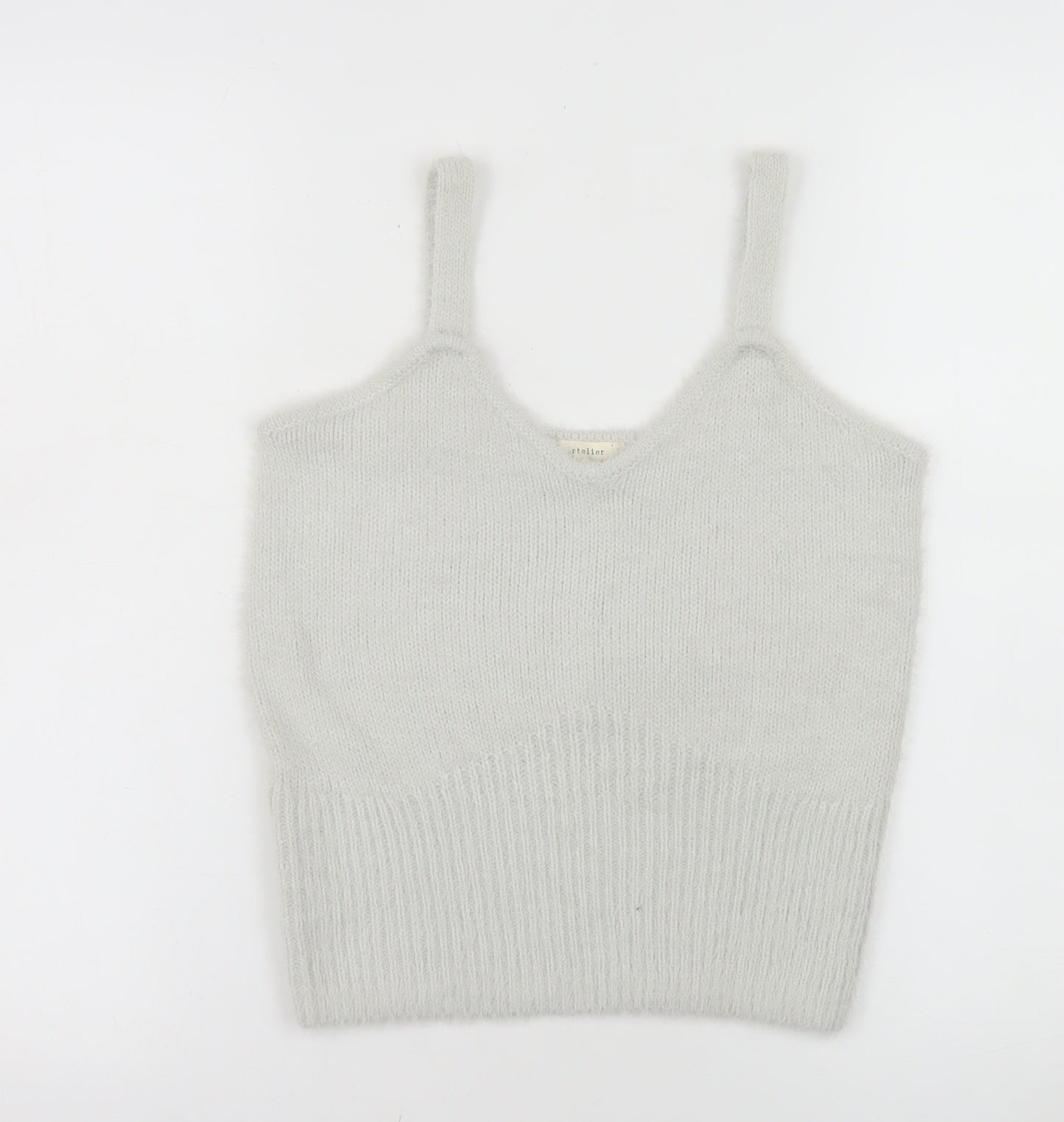 Nicole Miller Women's Grey Knit Camisole Tank Top Size S