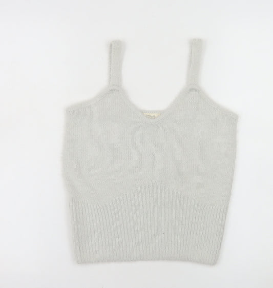 Nicole Miller Women's Grey Knit Camisole Tank Top Size S