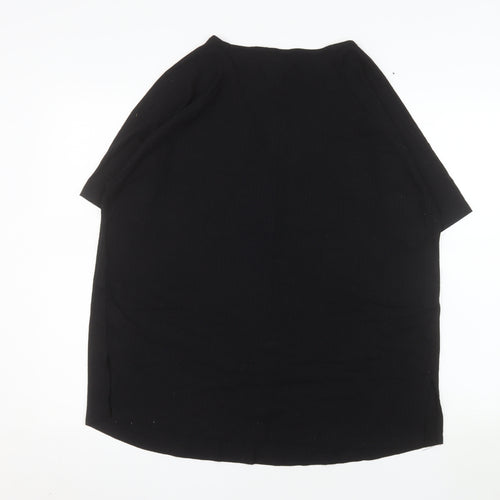 ASOS Women’s Black Cotton V-Neck Short Sleeve Tall Blouse UK 10