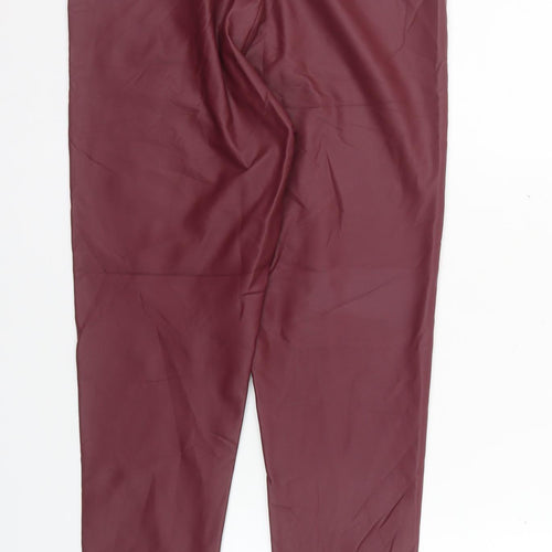 Yu & Me Paris Women's Brown Faux Leather Ankle Leggings M/L