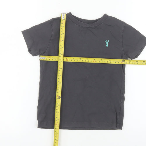 Next Boys Black Cotton Short Sleeve Crew Neck T-Shirt 4 Years