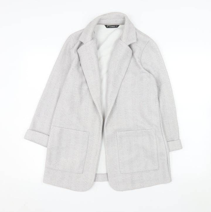 Dunnes Stores Women’s Grey Coatigan Small Mid-Length Knit Jacket