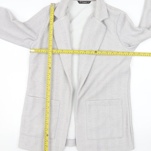 Dunnes Stores Women’s Grey Coatigan Small Mid-Length Knit Jacket