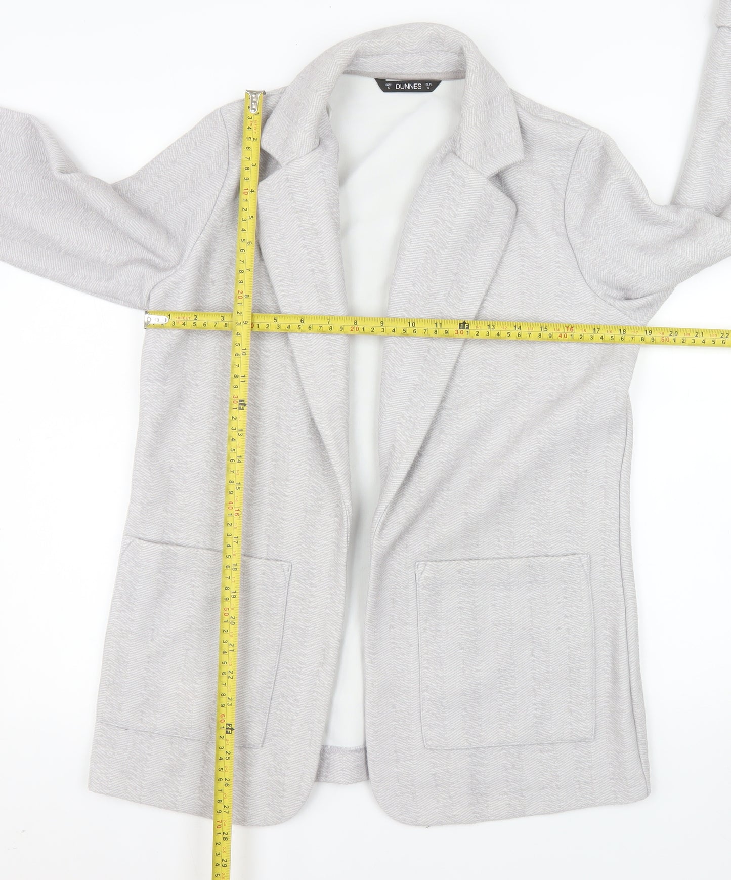 Dunnes Stores Women’s Grey Coatigan Small Mid-Length Knit Jacket