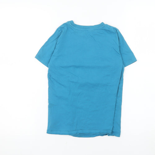 Dunnes Stores Boys Blue Wander Outdoors Graphic T-Shirt 8-9 Years Cotton