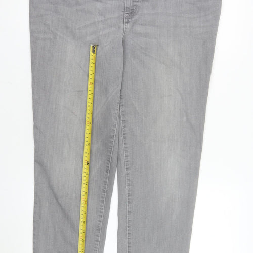 Stooker Women Grey Straight Fit Plus Size 22 Stretch Denim Jeans