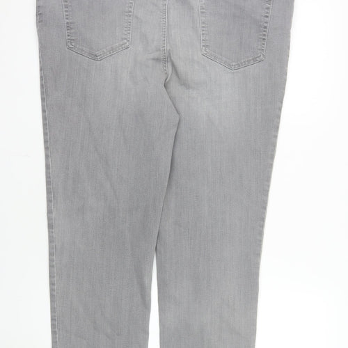 Stooker Women Grey Straight Fit Plus Size 22 Stretch Denim Jeans