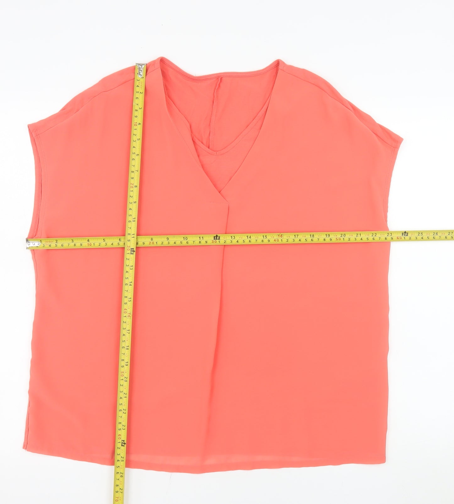Bonita Women's Pink V-Neck Sleeveless Blouse Top Size XL