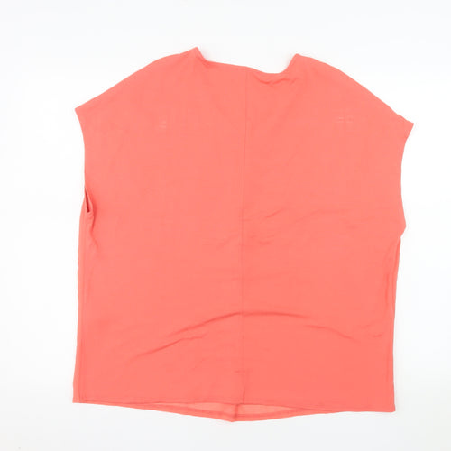 Bonita Women's Pink V-Neck Sleeveless Blouse Top Size XL