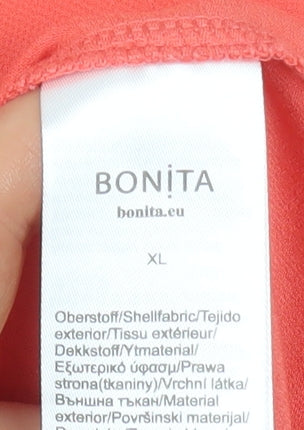 Bonita Women's Pink V-Neck Sleeveless Blouse Top Size XL