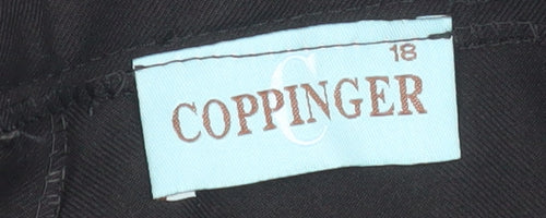 Coppinger Women's Black Size 18 Straight Leg Dress Pants