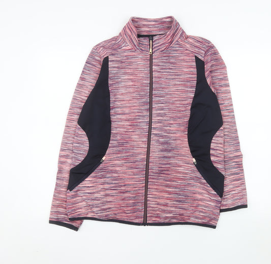 St. Bernard Women’s Pink Full Zip Lightweight Stretch Jacket Size L